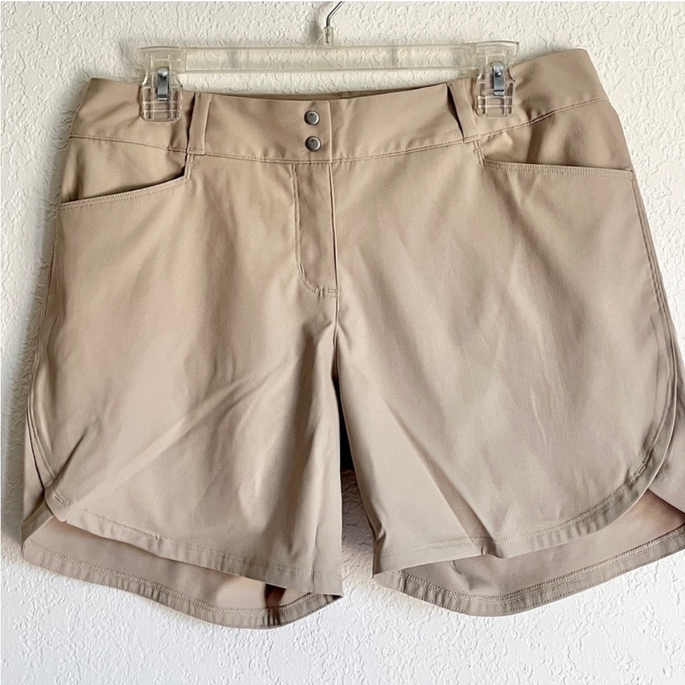 Adidas tan golf shorts hiking